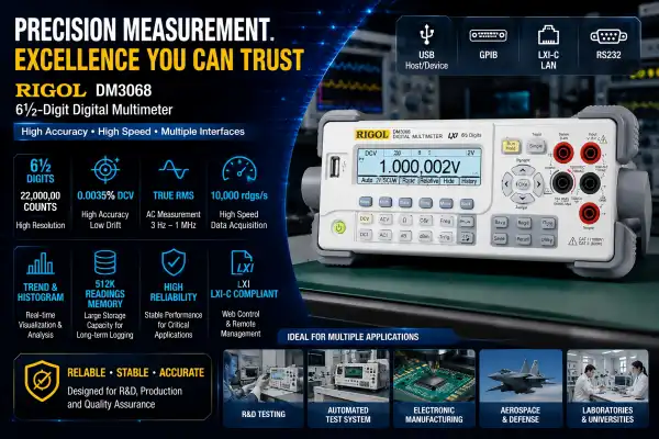 What Are the Top Advantages of DM3068 Digital Multimeter DM6-Class USB GPIB LXI-C RS232?